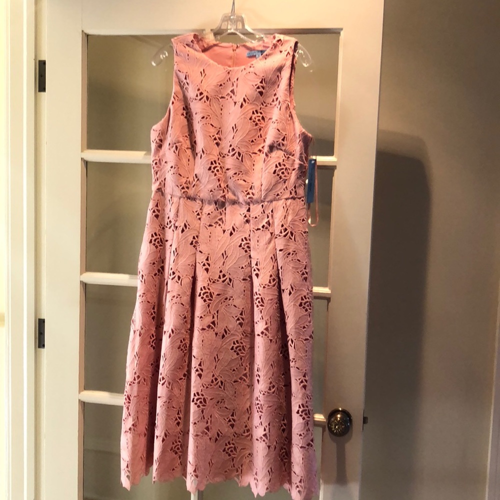 NWT Antonio Melani light pink lace dress size 12